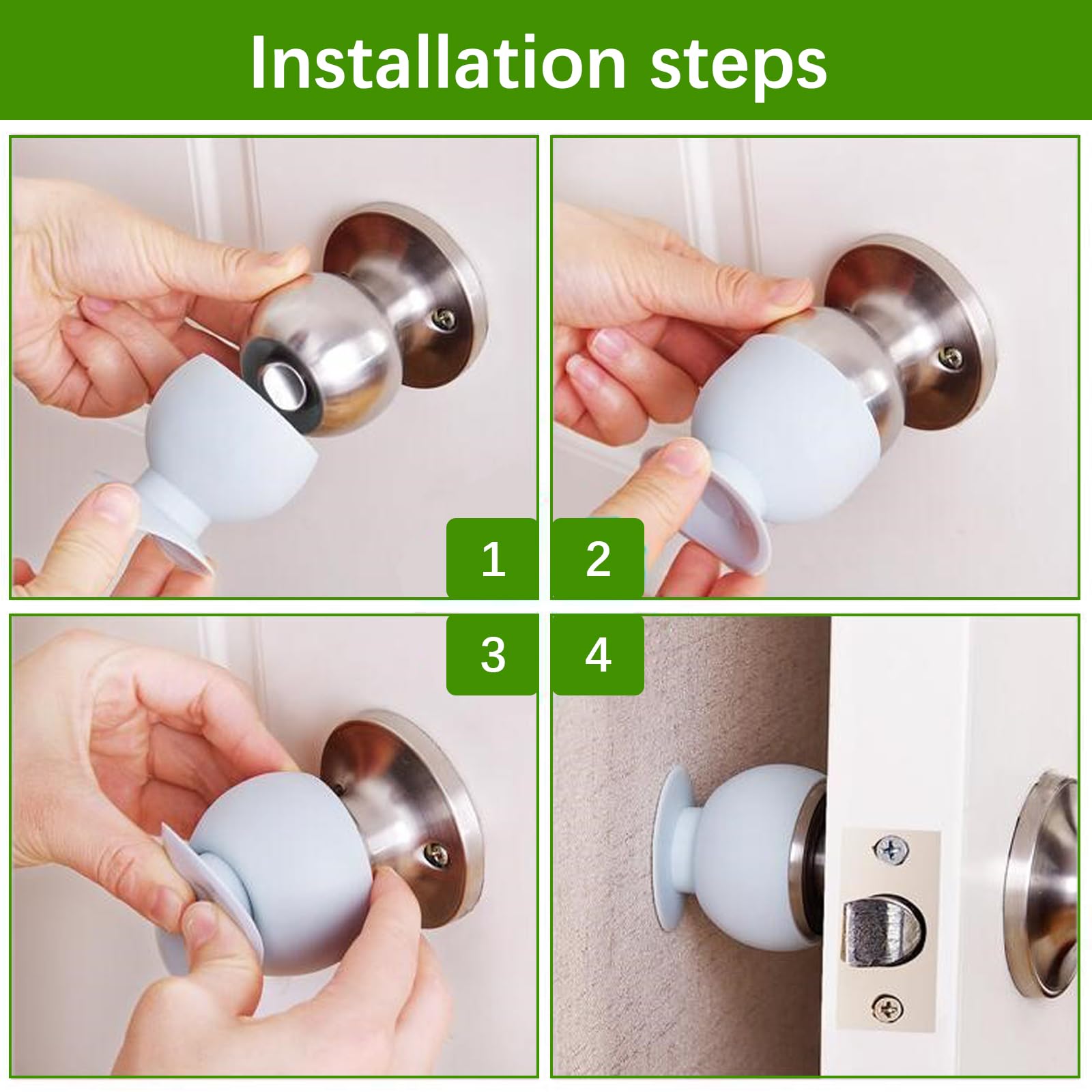 Hemiplegia yellow dust cover on knob keeps walls protected