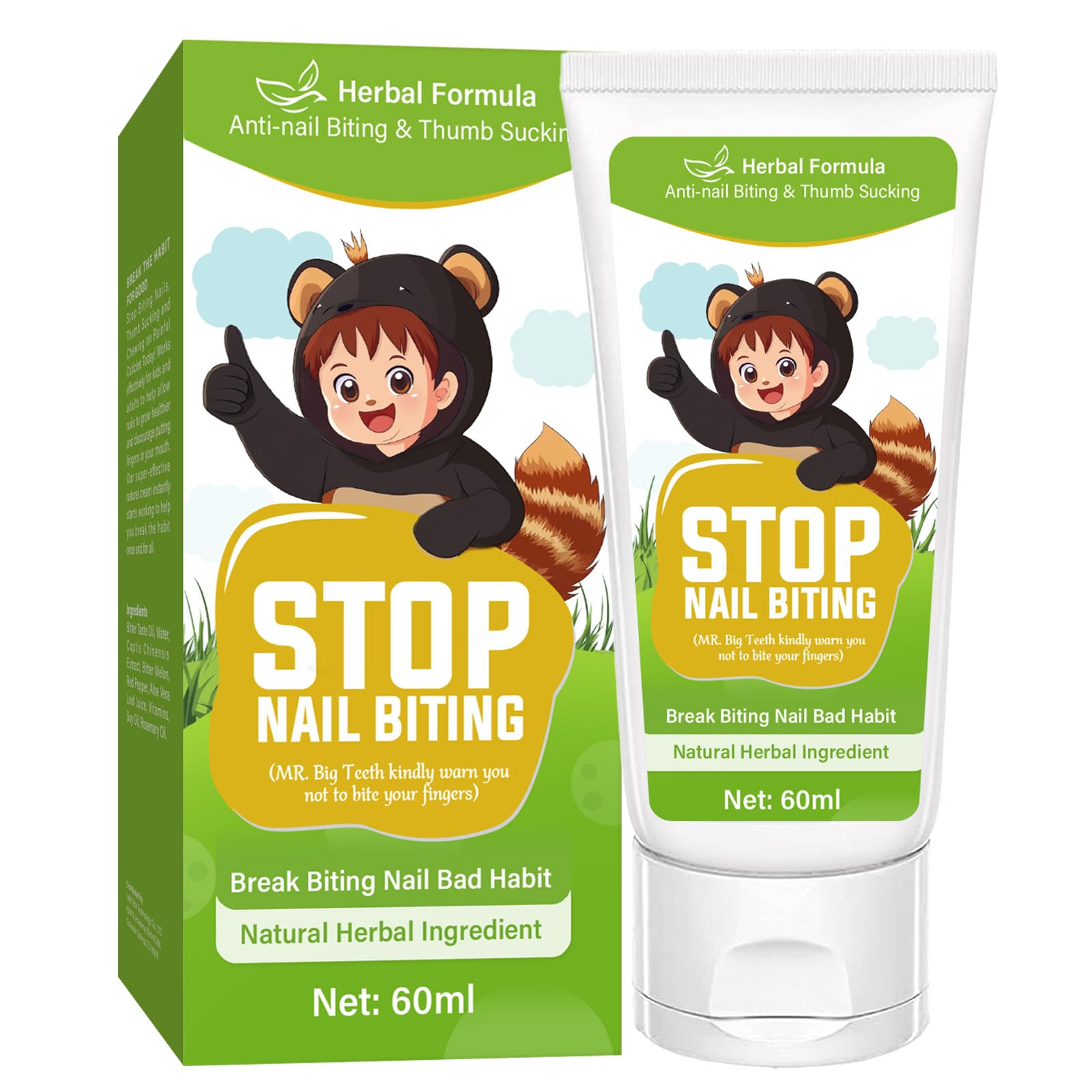 Hemir Nail Biting Treatment bottle shows quick-dry, kid-safe formula.