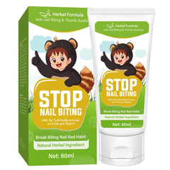 Hemir Nail Biting Treatment bottle shows quick-dry, kid-safe formula.