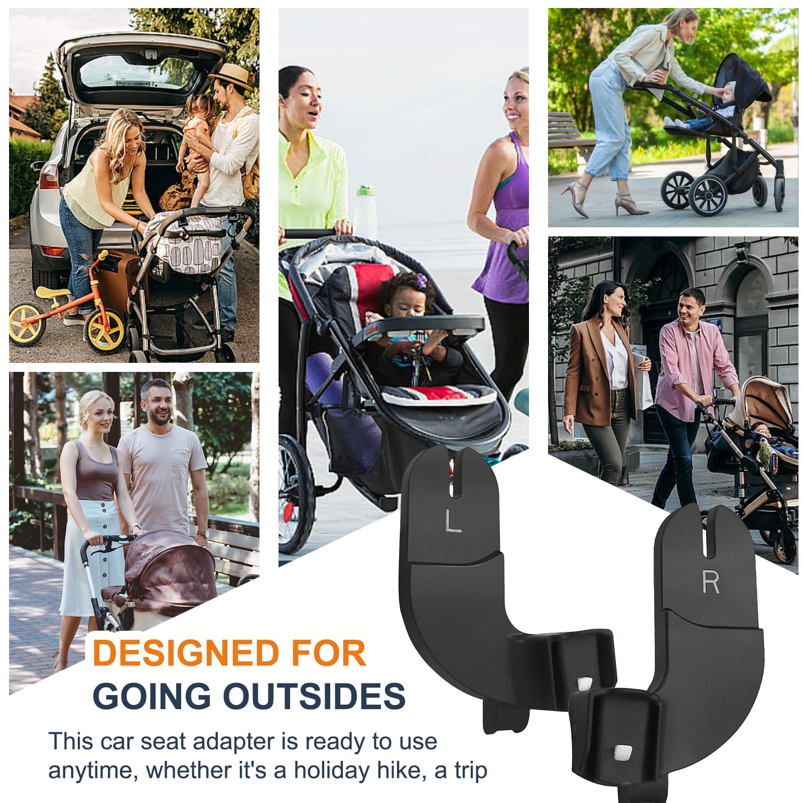 Henkgo City Select double-stroller adapter enables quick travel-system conversion.