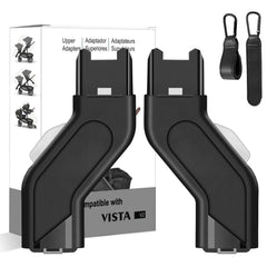Henkgo upper adapter on Uppababy Vista enabling flexible seat configurations.