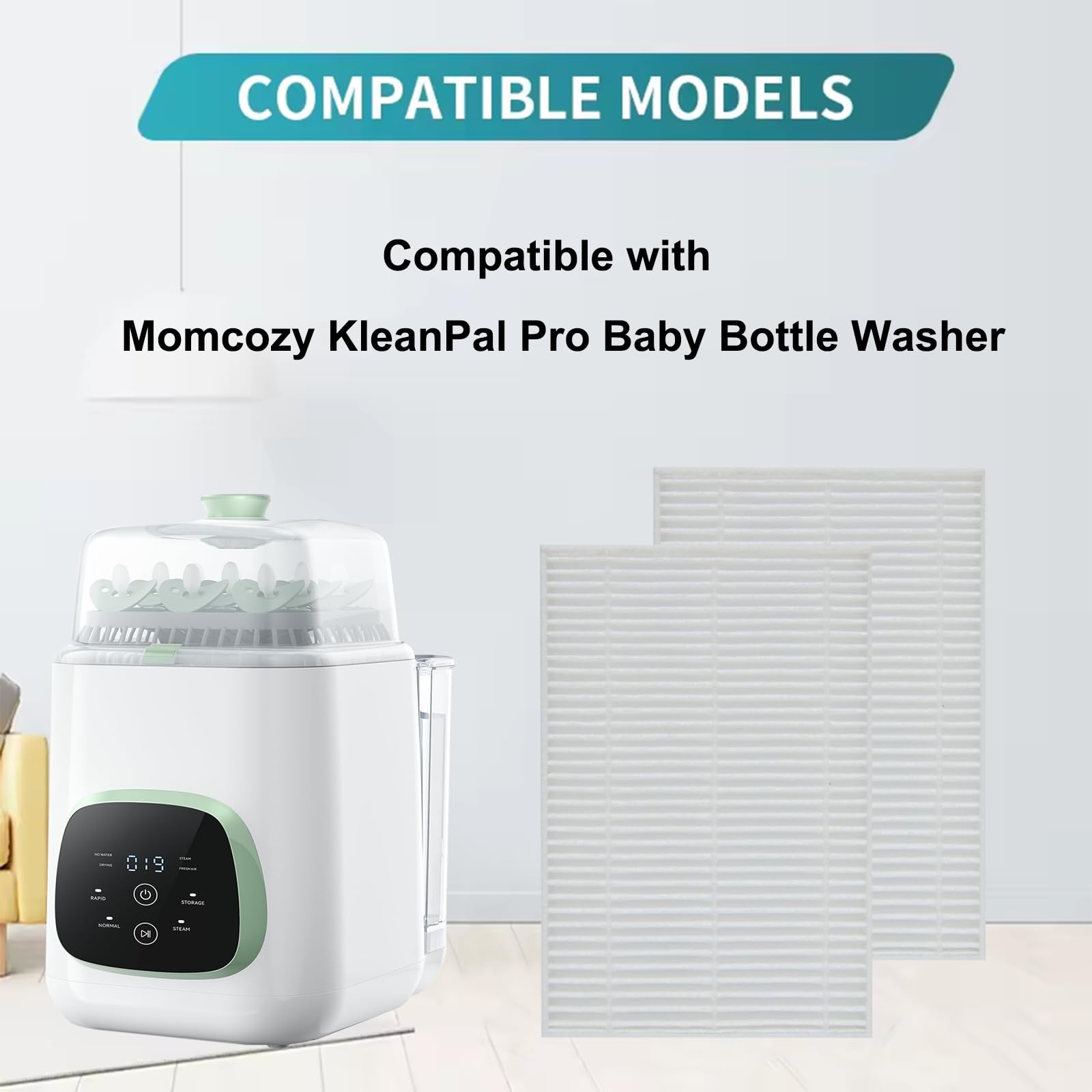 Henmfely compatible with Momcozy KleanPal Pro filter shows perfect fit and easy swap for busy routines
