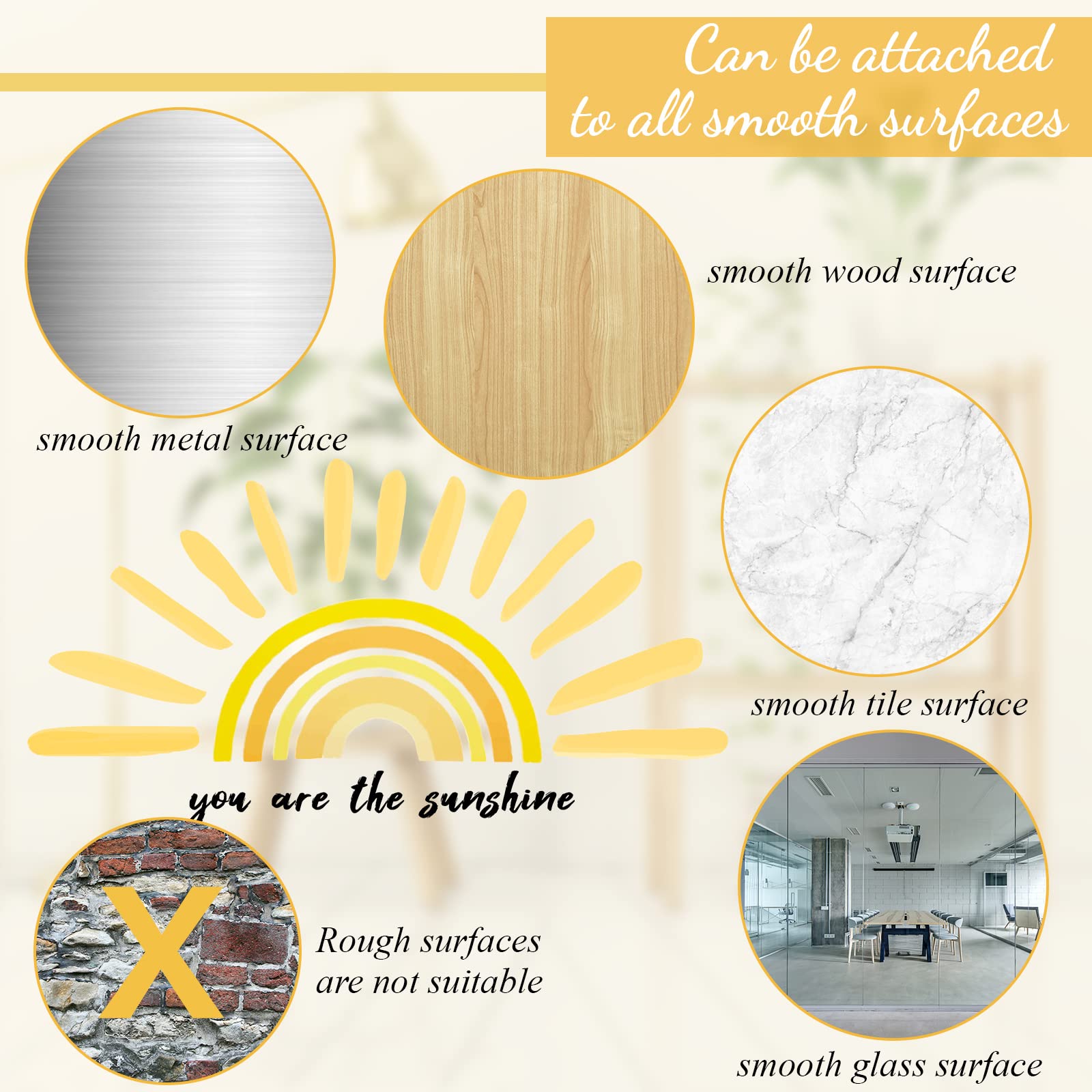 Henoyso sun wall decal sun-pattern sticker adds a warm focal point