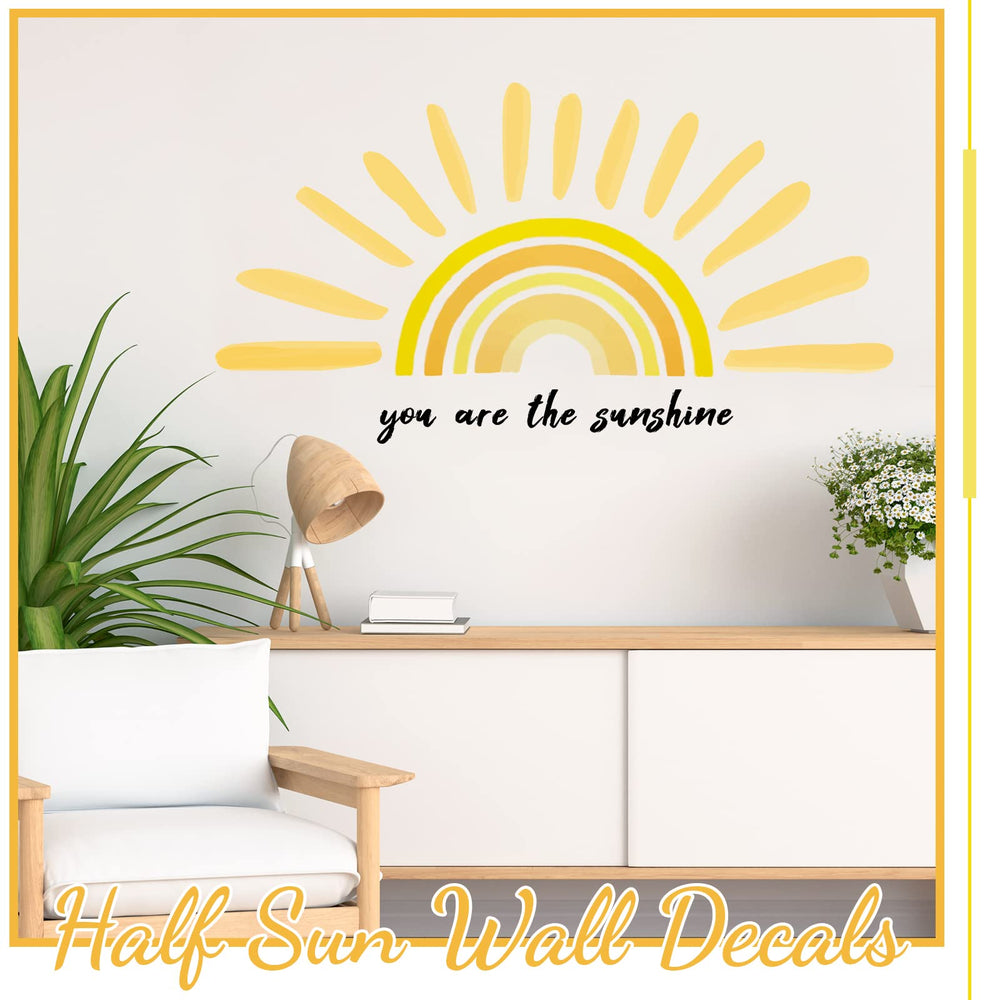 Henoyso sun wall decal text sticker You are the Sunshine inspires positivity