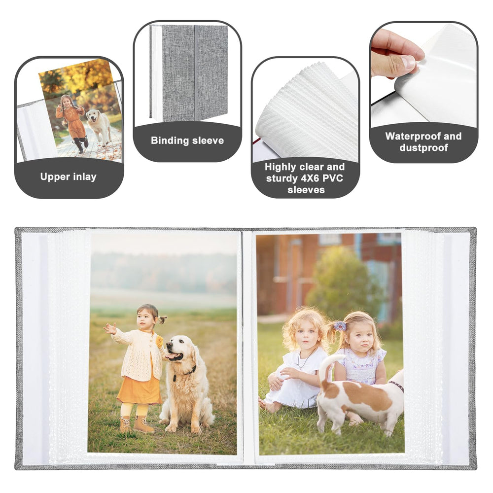 HenPisen photo album fits 4x6 prints for weddings and more