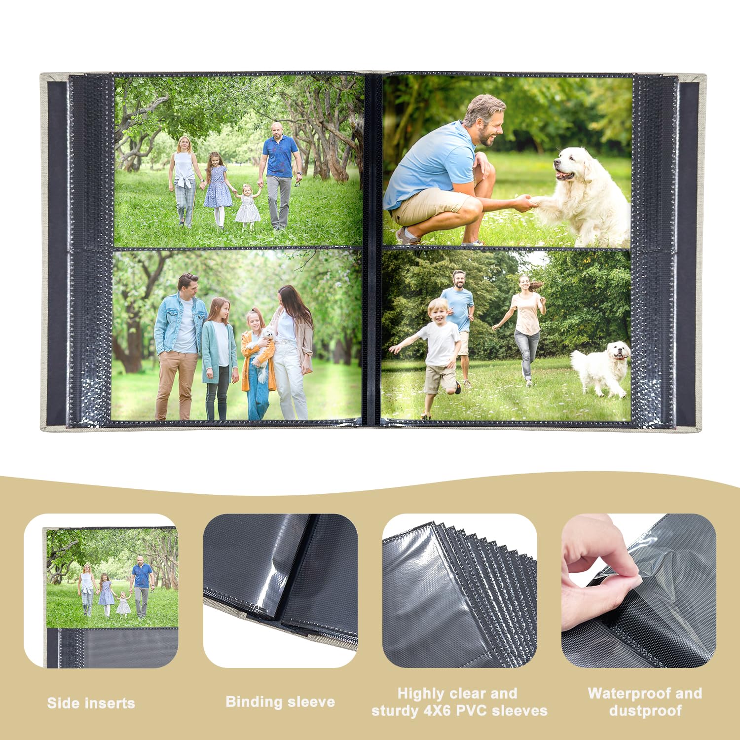 HenPisen album with embossed linen cover for durable, elegant protection