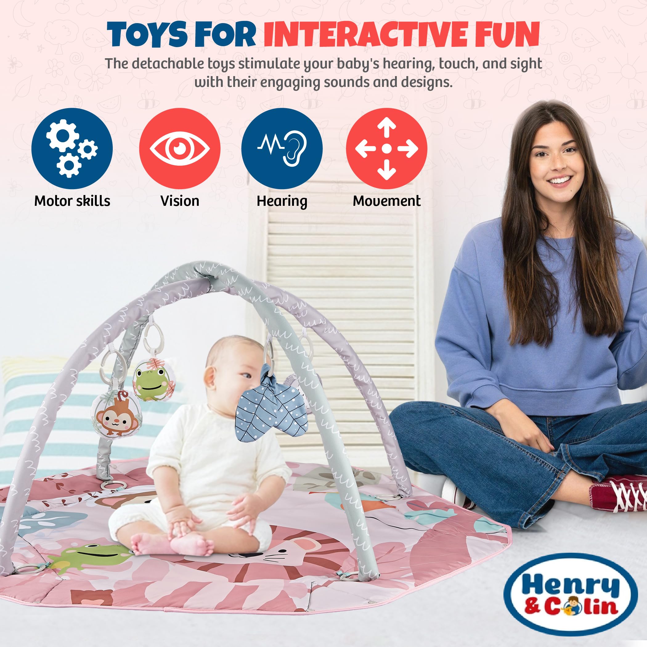 Henry & Colin grows with baby and offers a convertible play center.