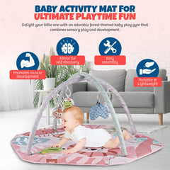 Henry & Colin soft-padded mat provides cozy exploration for infants.