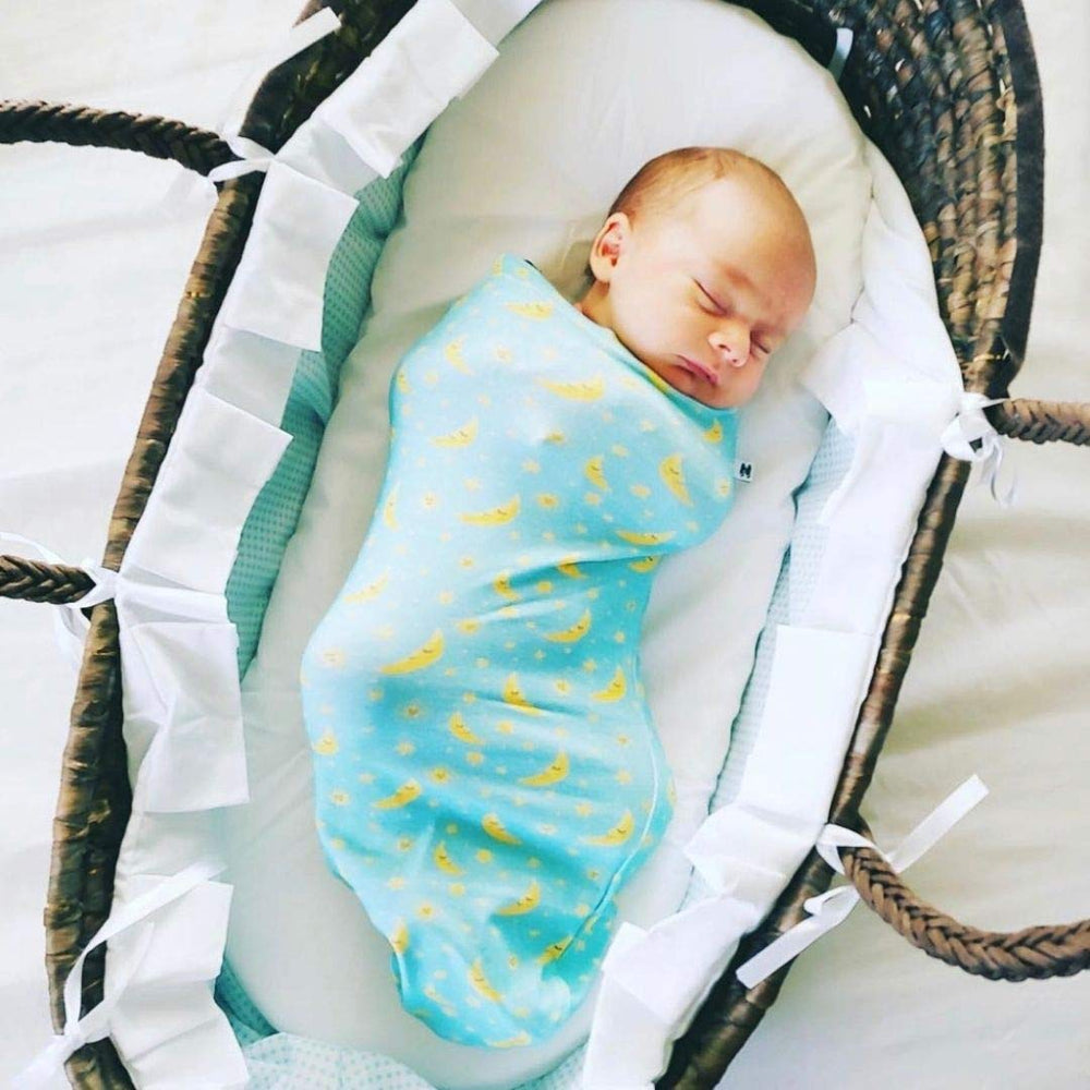 Henry Hunter swaddle sack is machine washable for busy families and easy care.