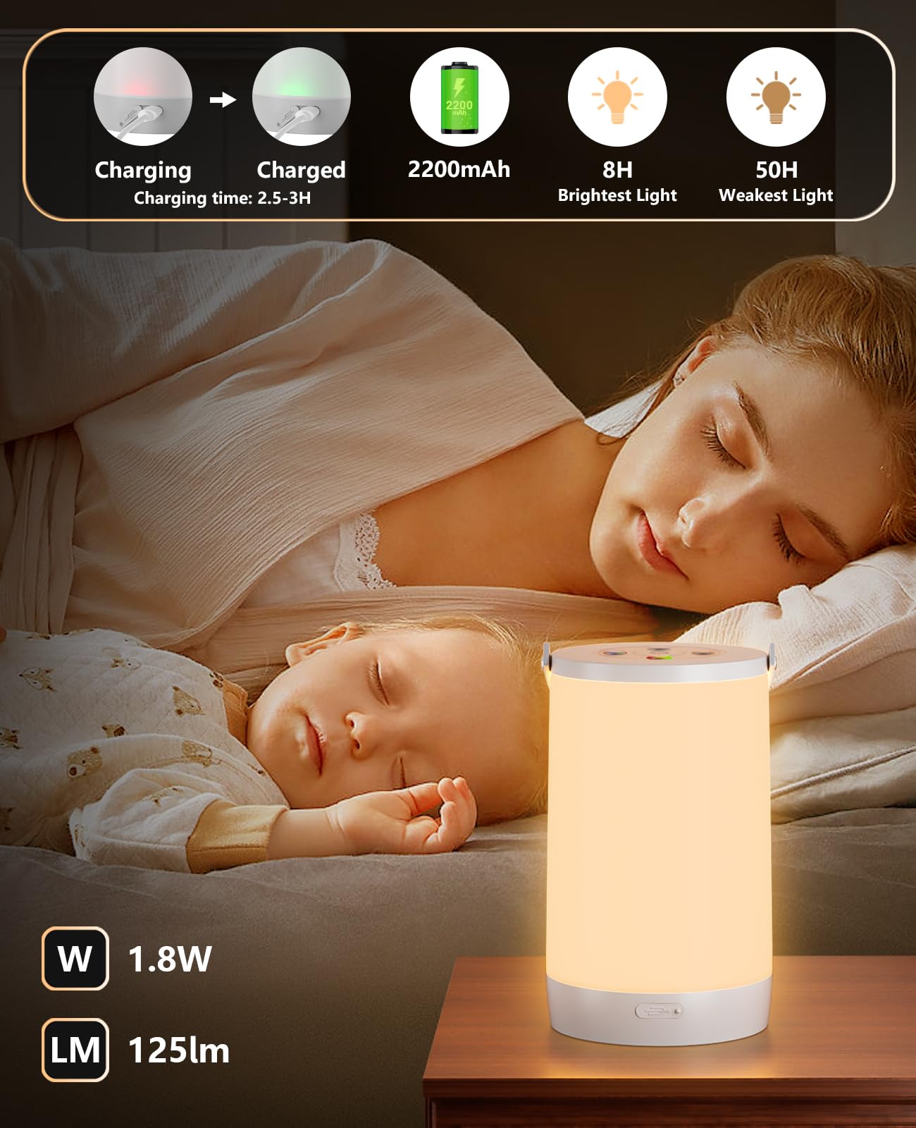 Hensam Night Light for Kids dynamic RGB mode shows vibrant color lighting