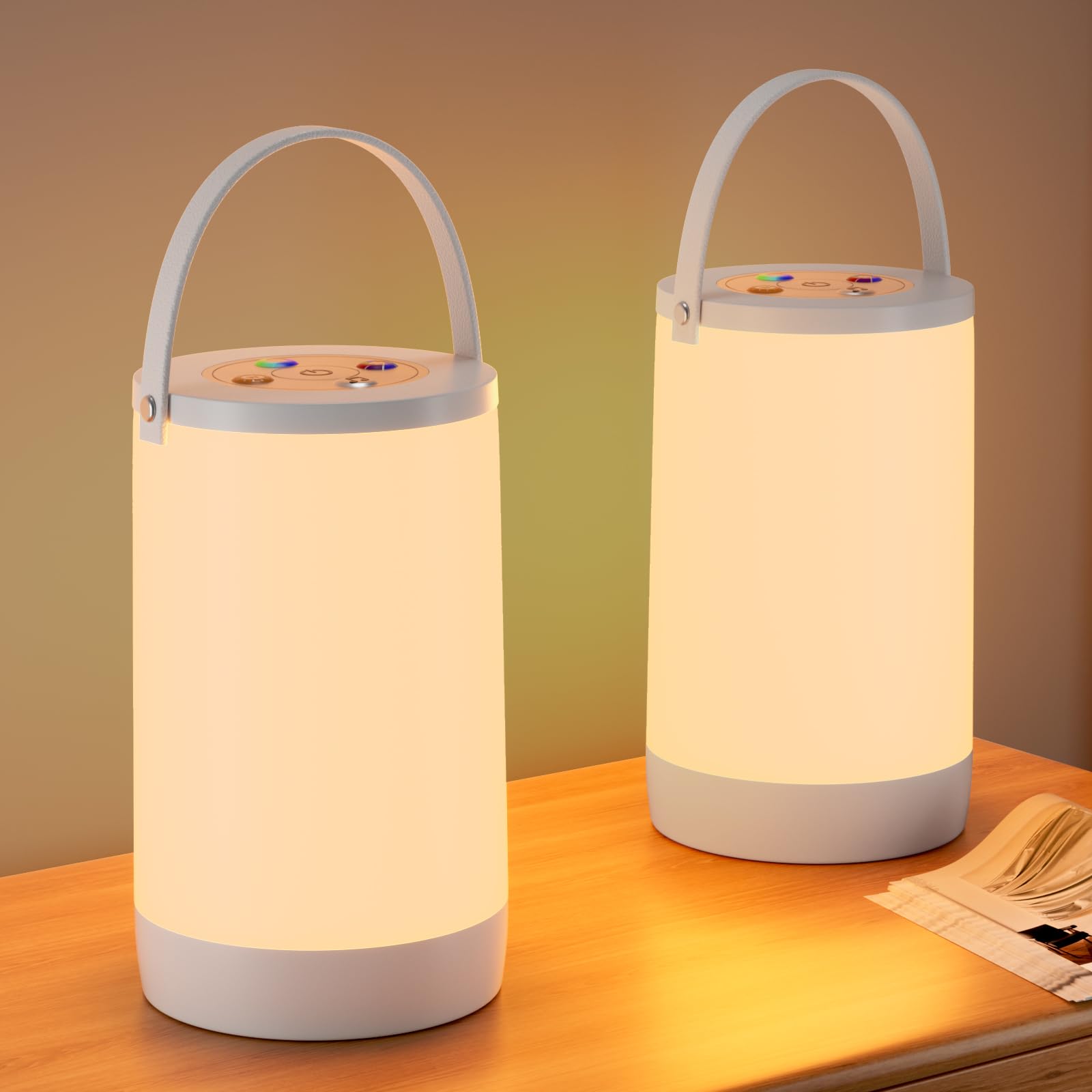 Hensam Night Light for Kids two-pack front view glowing softly for bedtime ambience