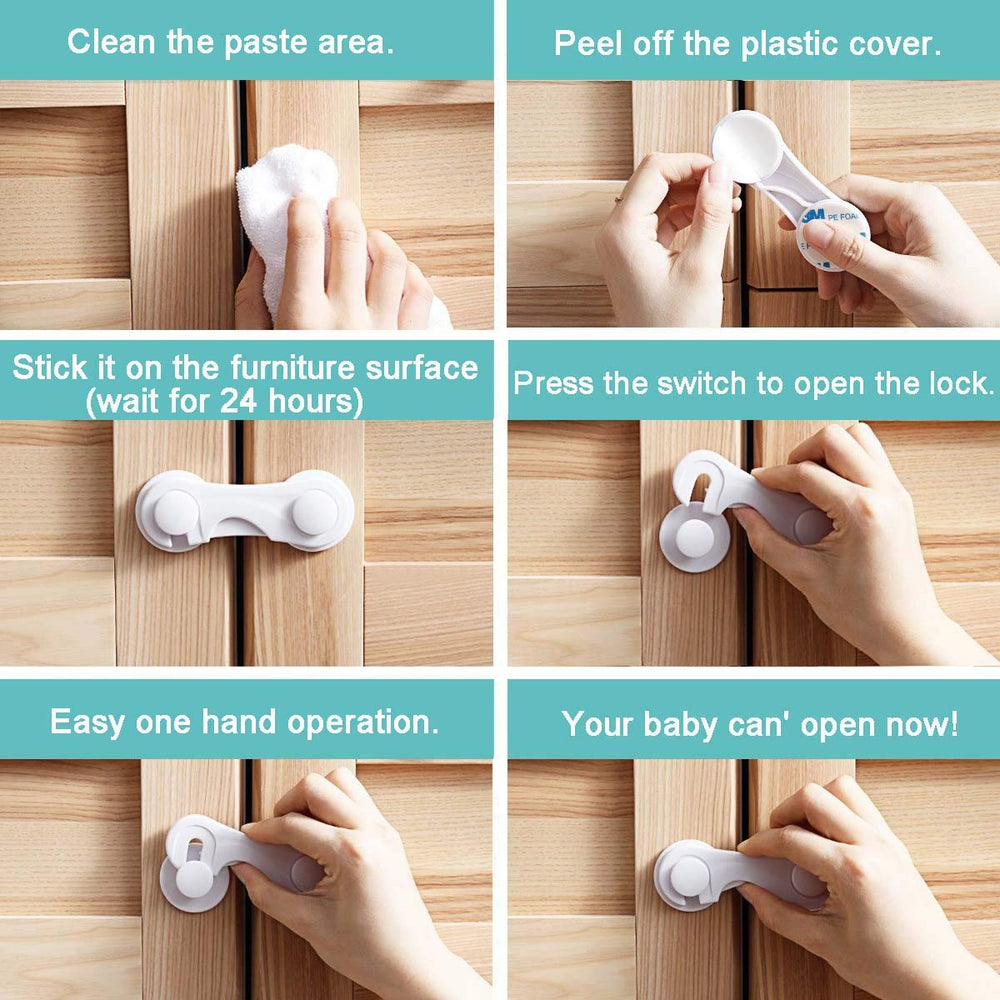 HEOATH locks install with adhesive—no tools required