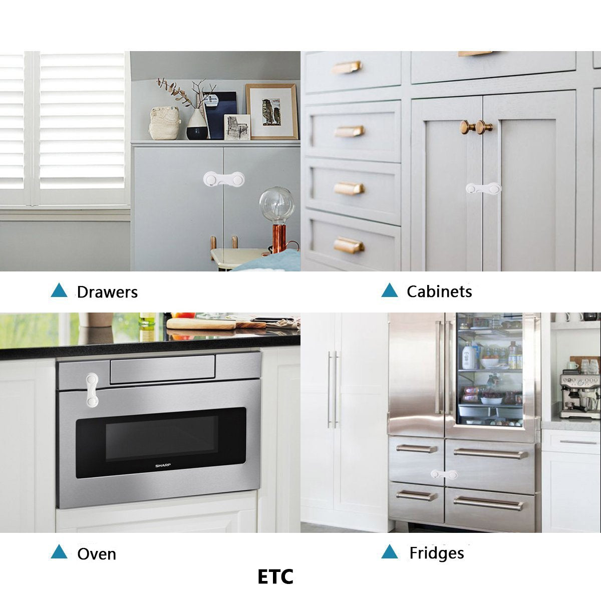 HEOATH locks on fridge doors support child-safe kitchen