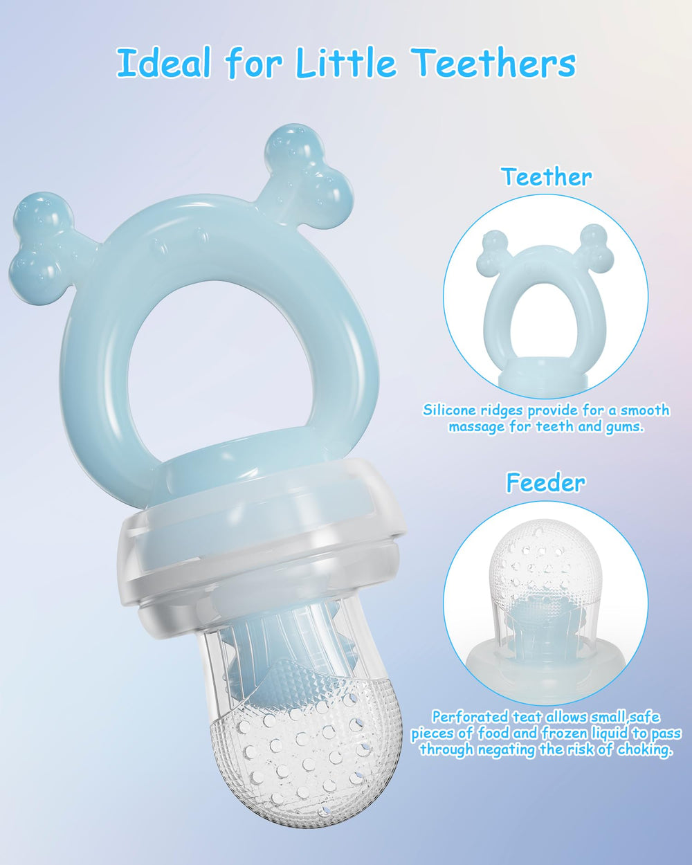 HEOMOONE dishwasher-safe feeder image emphasizes quick cleaning and hygiene.