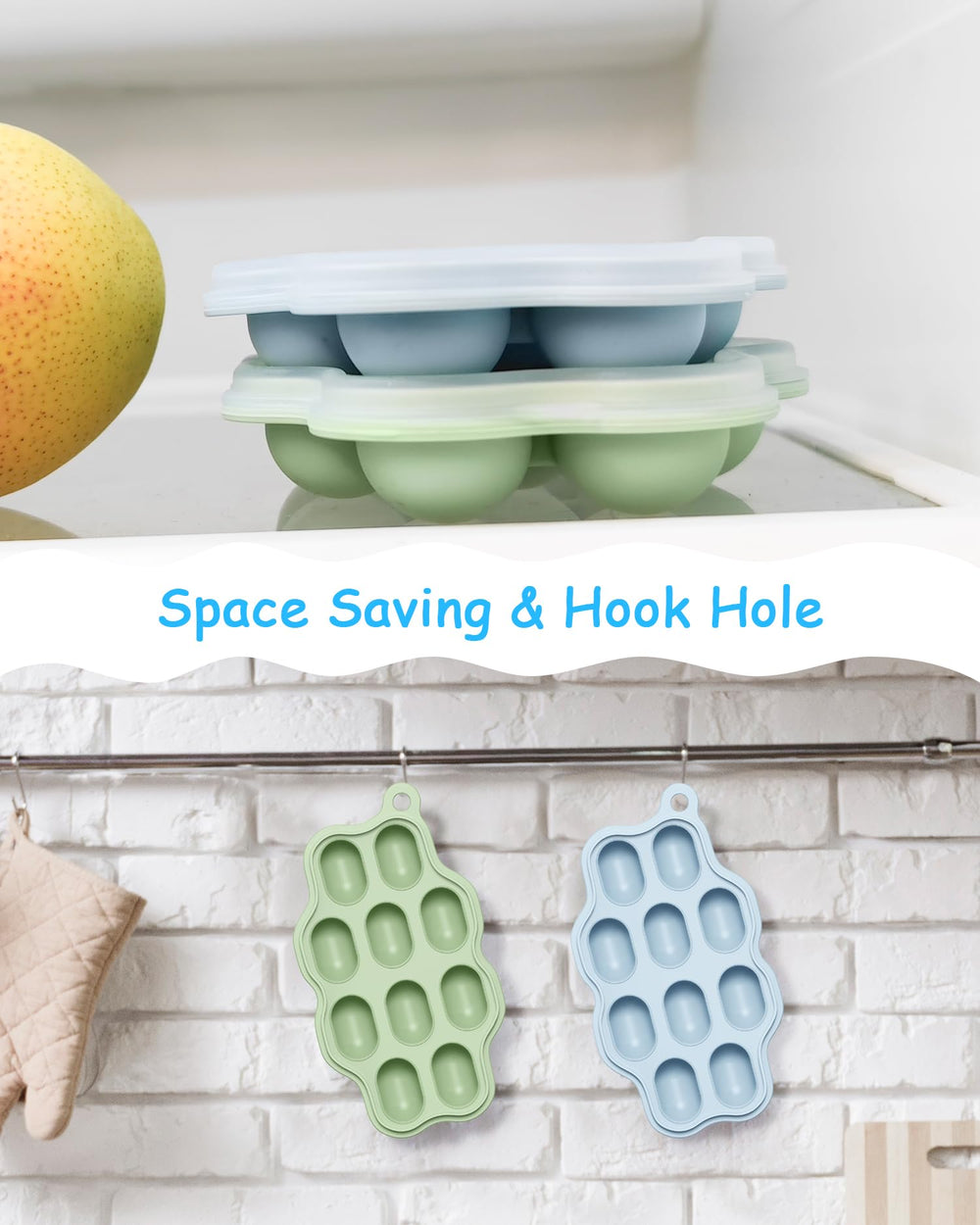 HEOMOONE ice cube maker for baby convenient teatime snacks