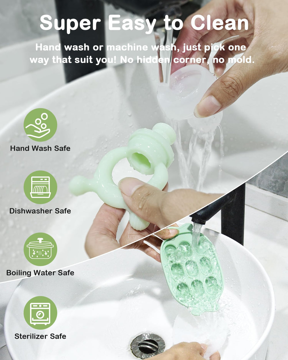 HEOMOONE Sage Green compact design allows easy hanging storage