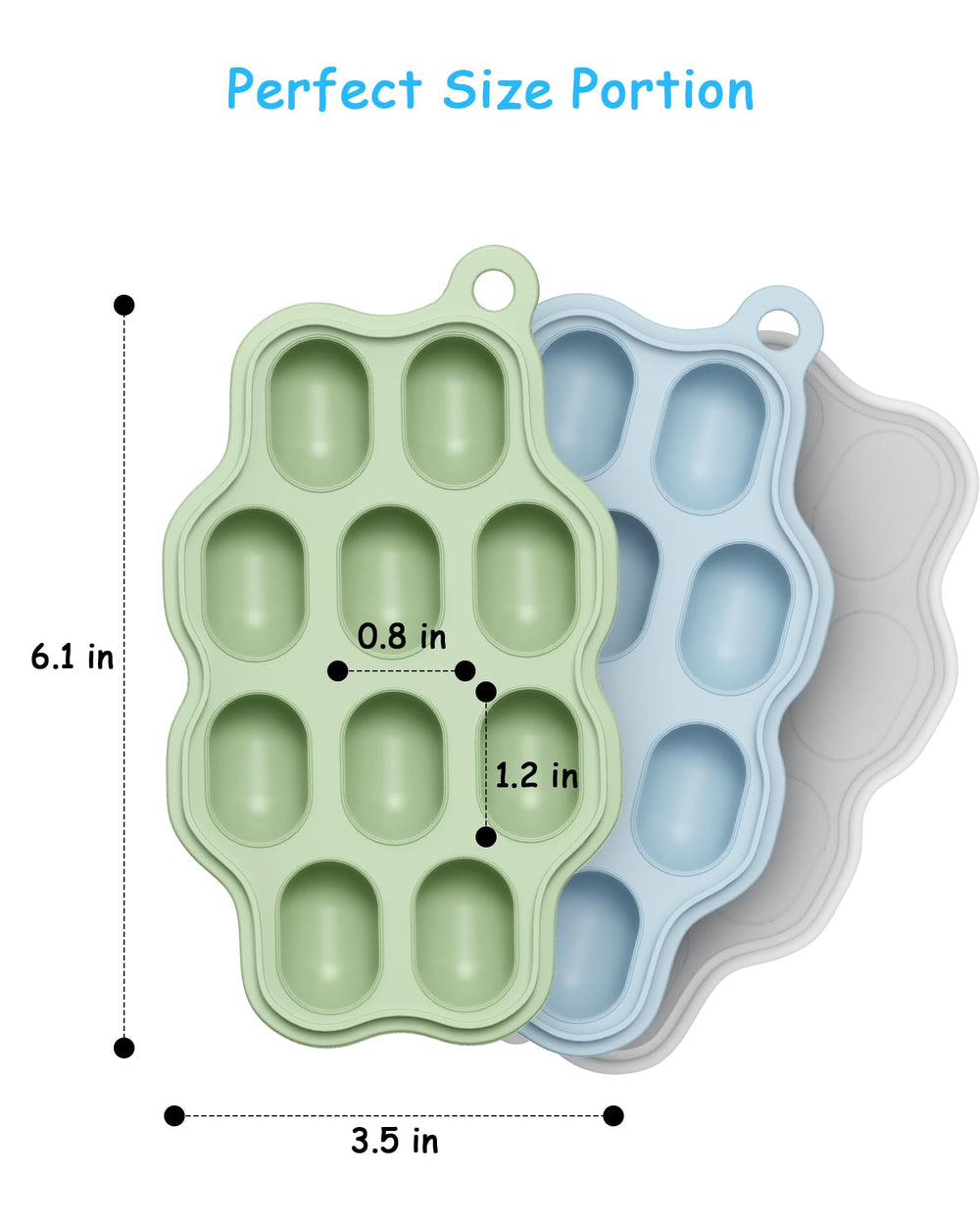 HEOMOONE stackable clip-on lid tray saving freezer space