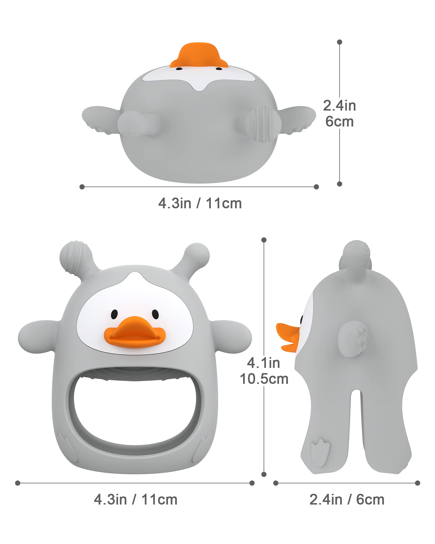 HEOMOONE no-drop design keeps the teether clean by staying on the wrist.