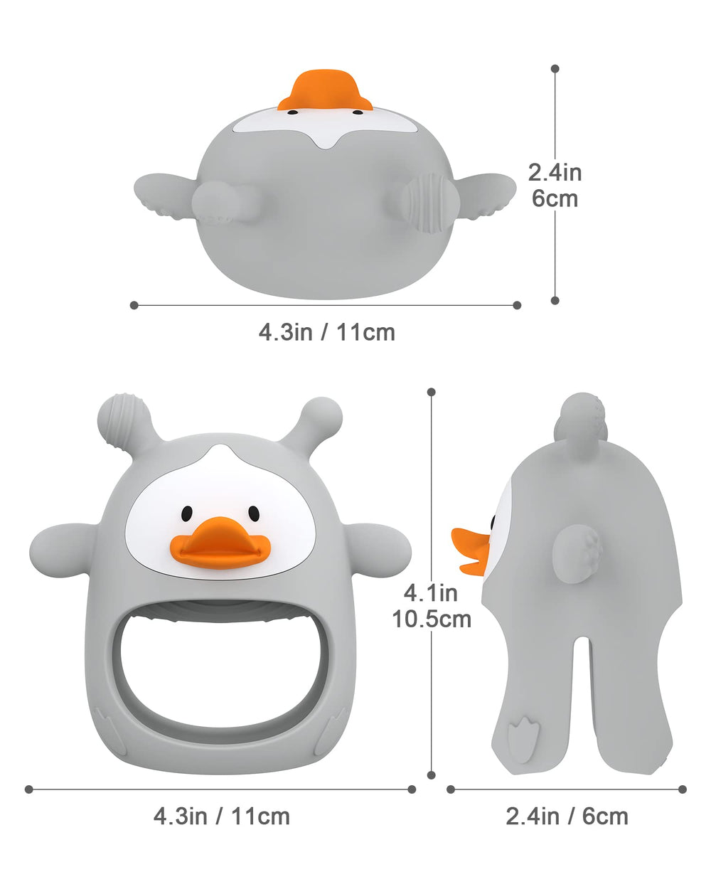 HEOMOONE no-drop design keeps the teether clean by staying on the wrist.