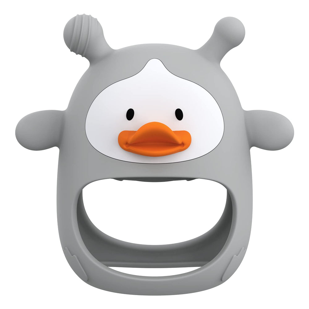 HEOMOONE teething toy worn on the wrist provides secure, drop-free use.