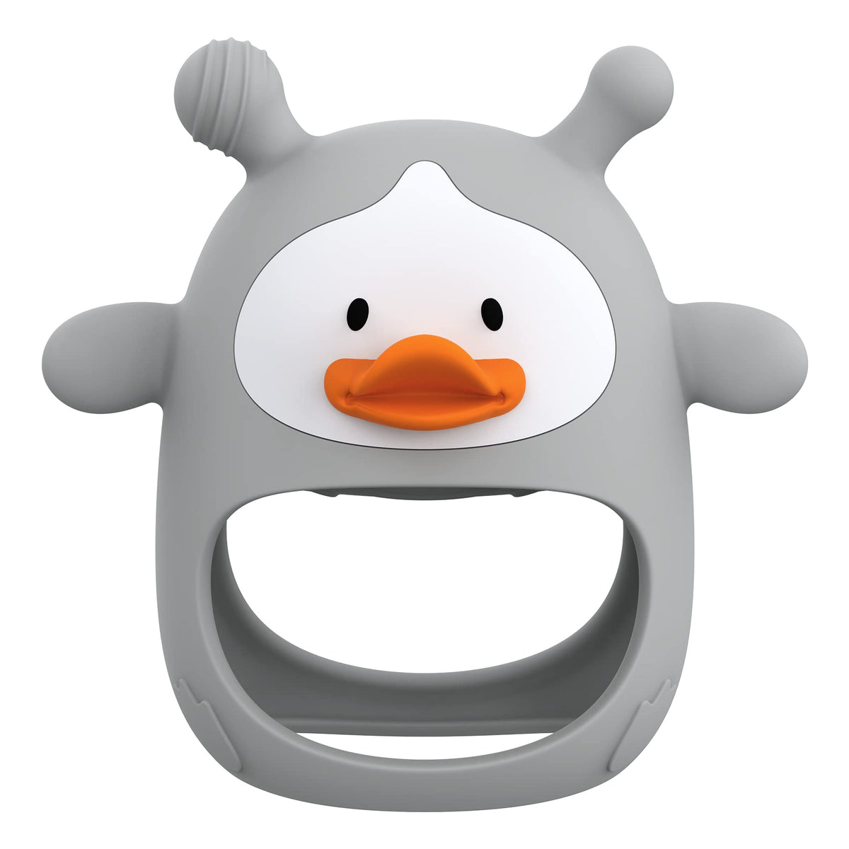 HEOMOONE teething toy worn on the wrist provides secure, drop-free use.