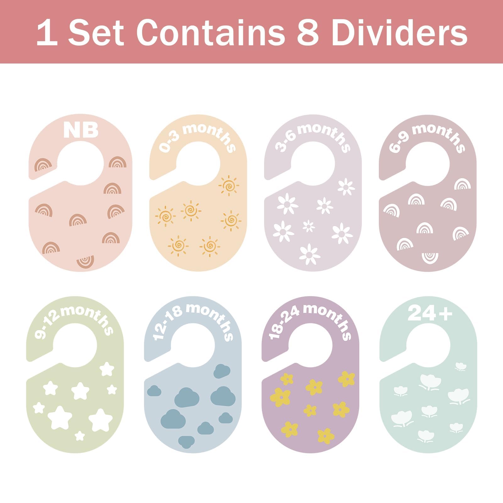 Hepertise Baby Closet Dividers offer double-sided visibility for quick labeling.