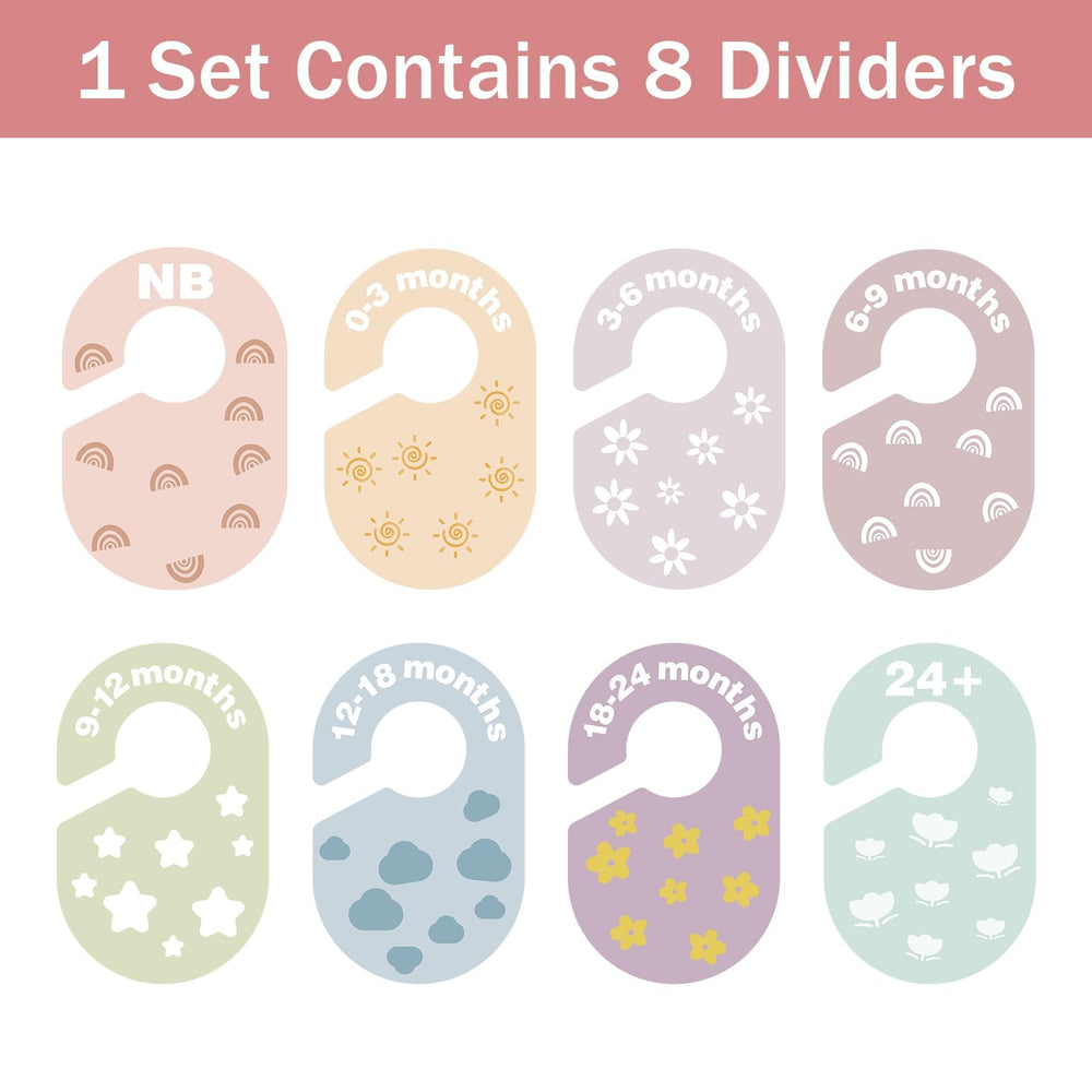 Hepertise Baby Closet Dividers offer double-sided visibility for quick labeling.