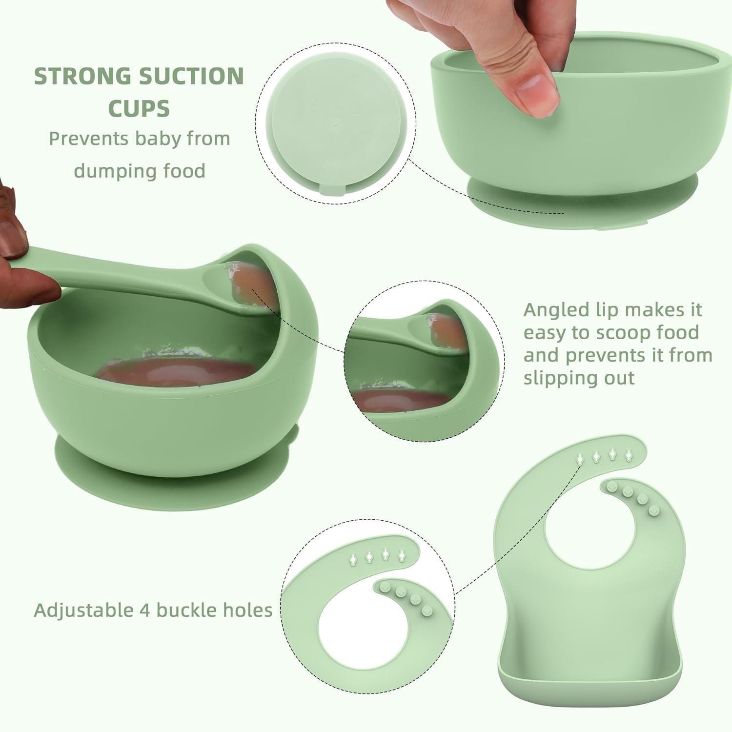 Hepotk suction-design bowls prevent tipping and mess