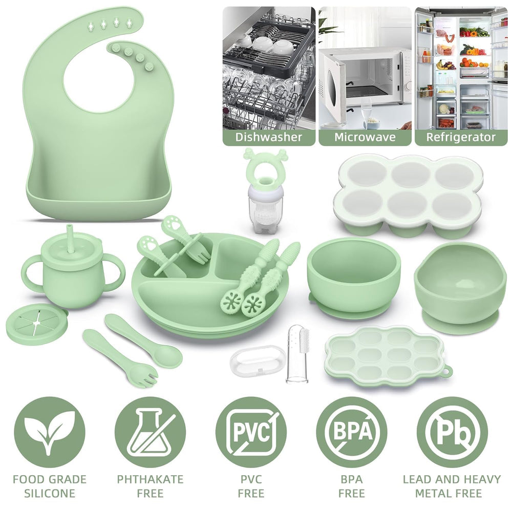 Hepotk silicone spoons and forks designed for gentle baby feeding