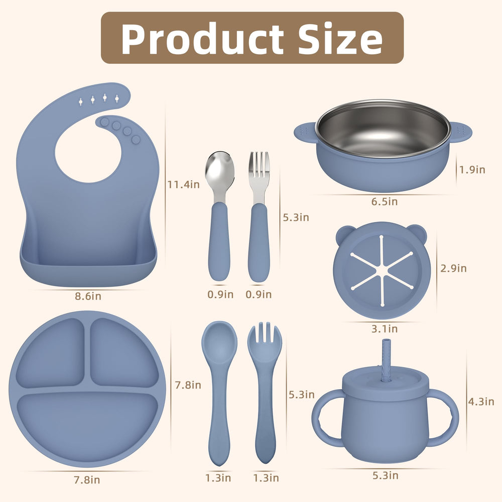 Hepotk silicone bowls with suction cup grip to prevent spills.