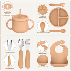 Hepotk silicone sippy cups promote easy gripping and spill-free transitions.