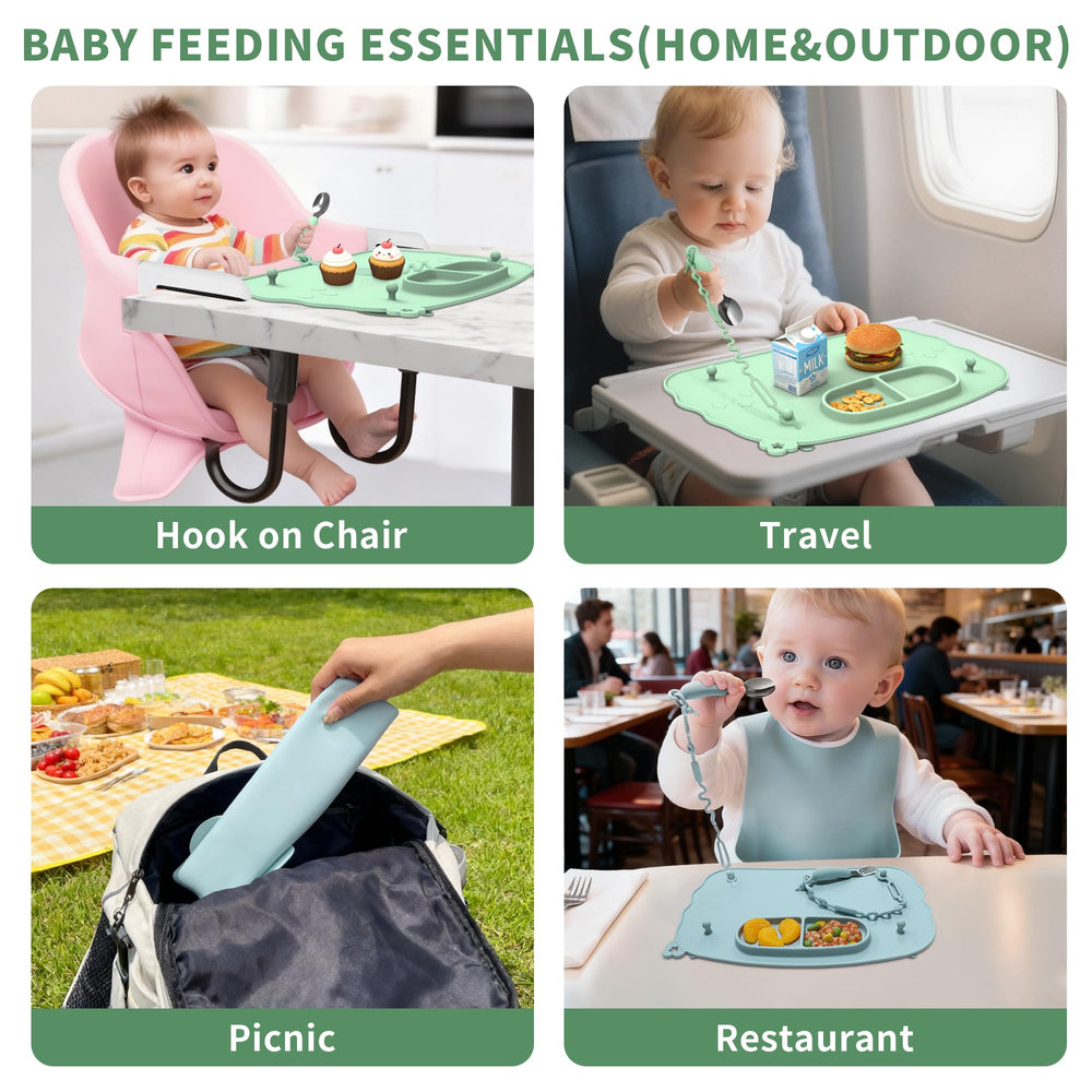 Hepotk placemats fit most high chairs and dining tables for versatile use.