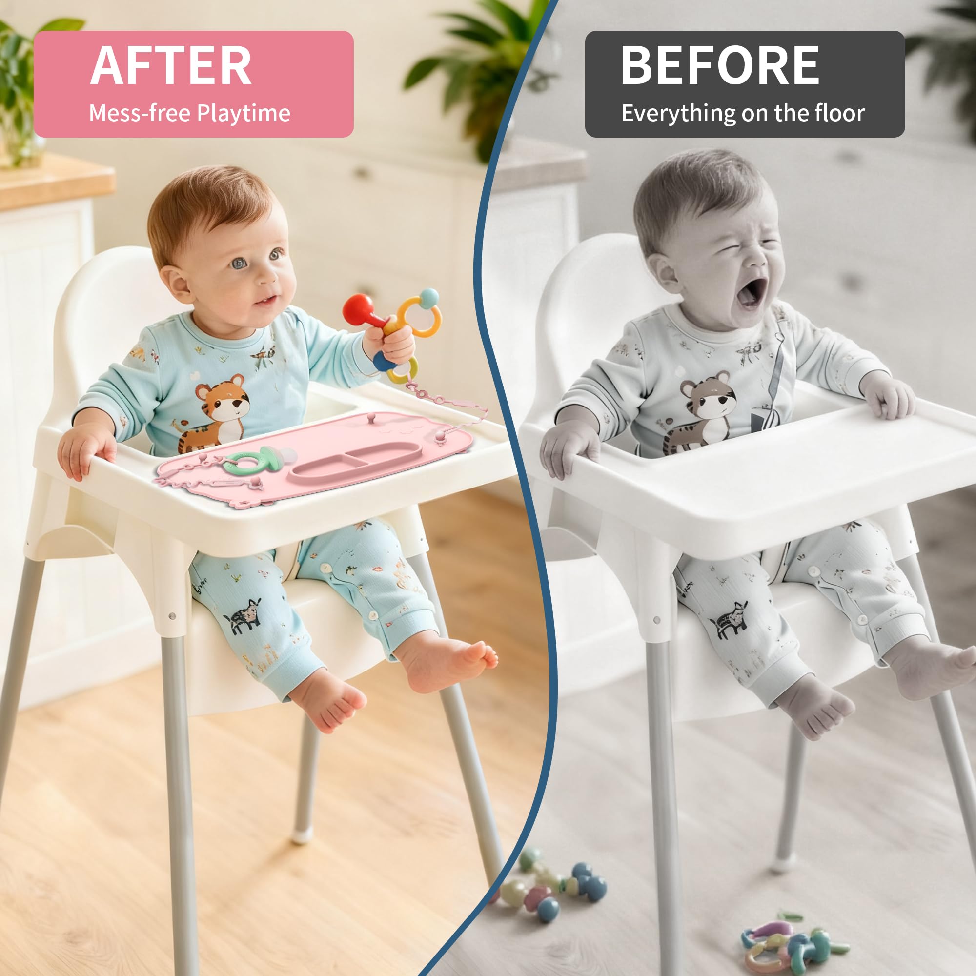 Hepotk silicone mat with stain-resistant surface for quick cleanup