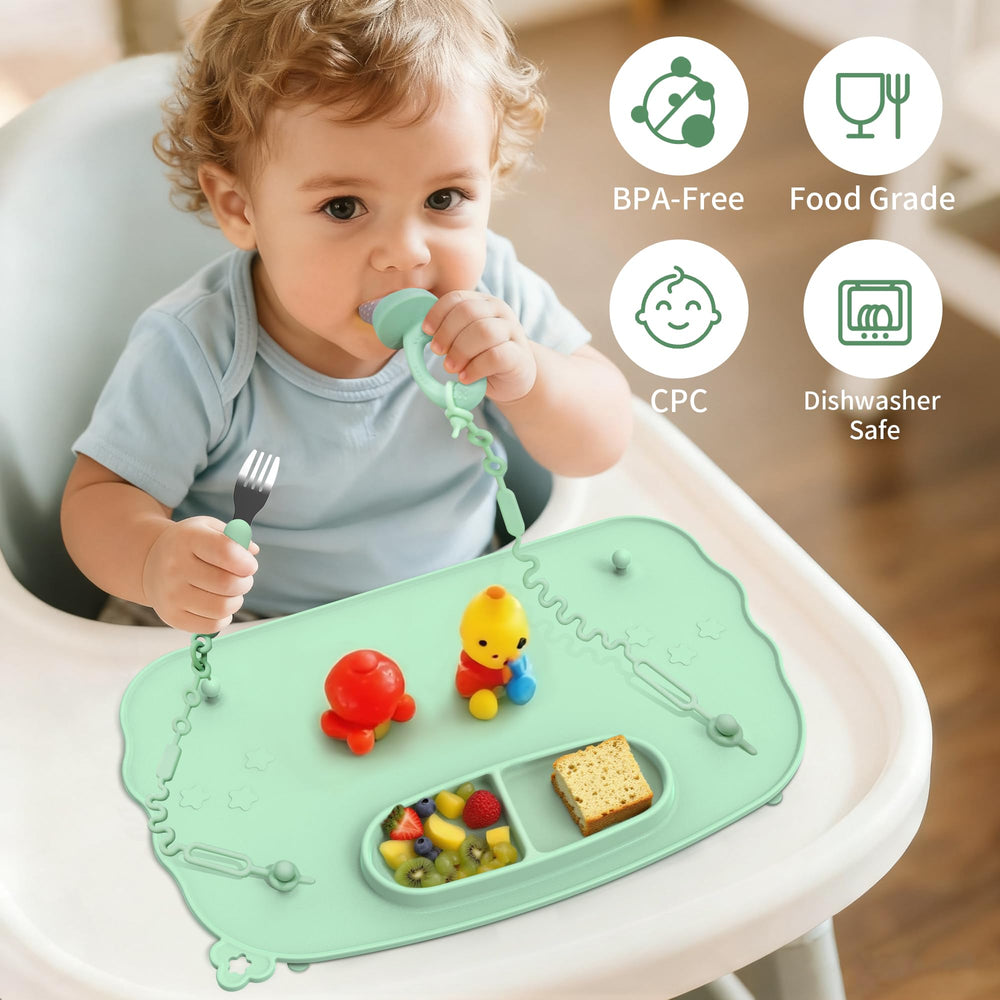 Hepotk placemats have a stain-resistant surface that cleans quickly after meals.