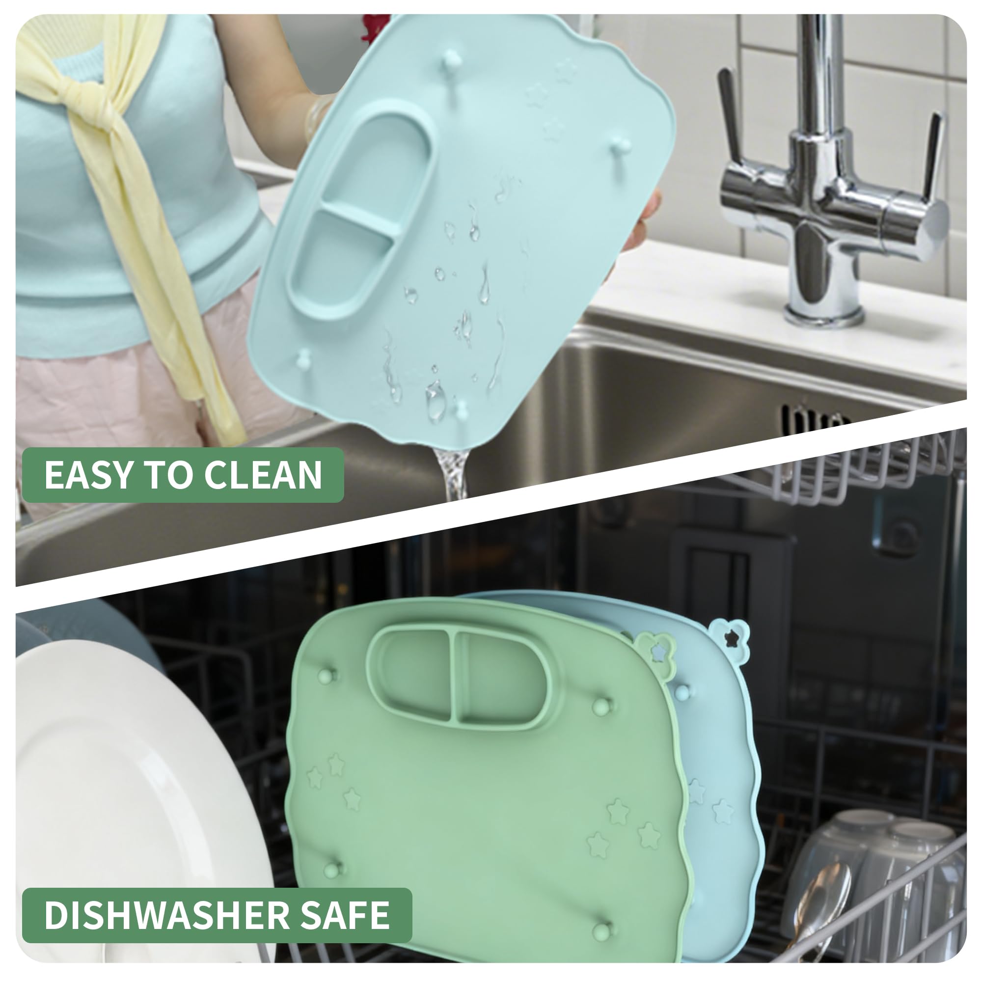 Hepotk travel-friendly foldable placemats fit easily into diaper bags.