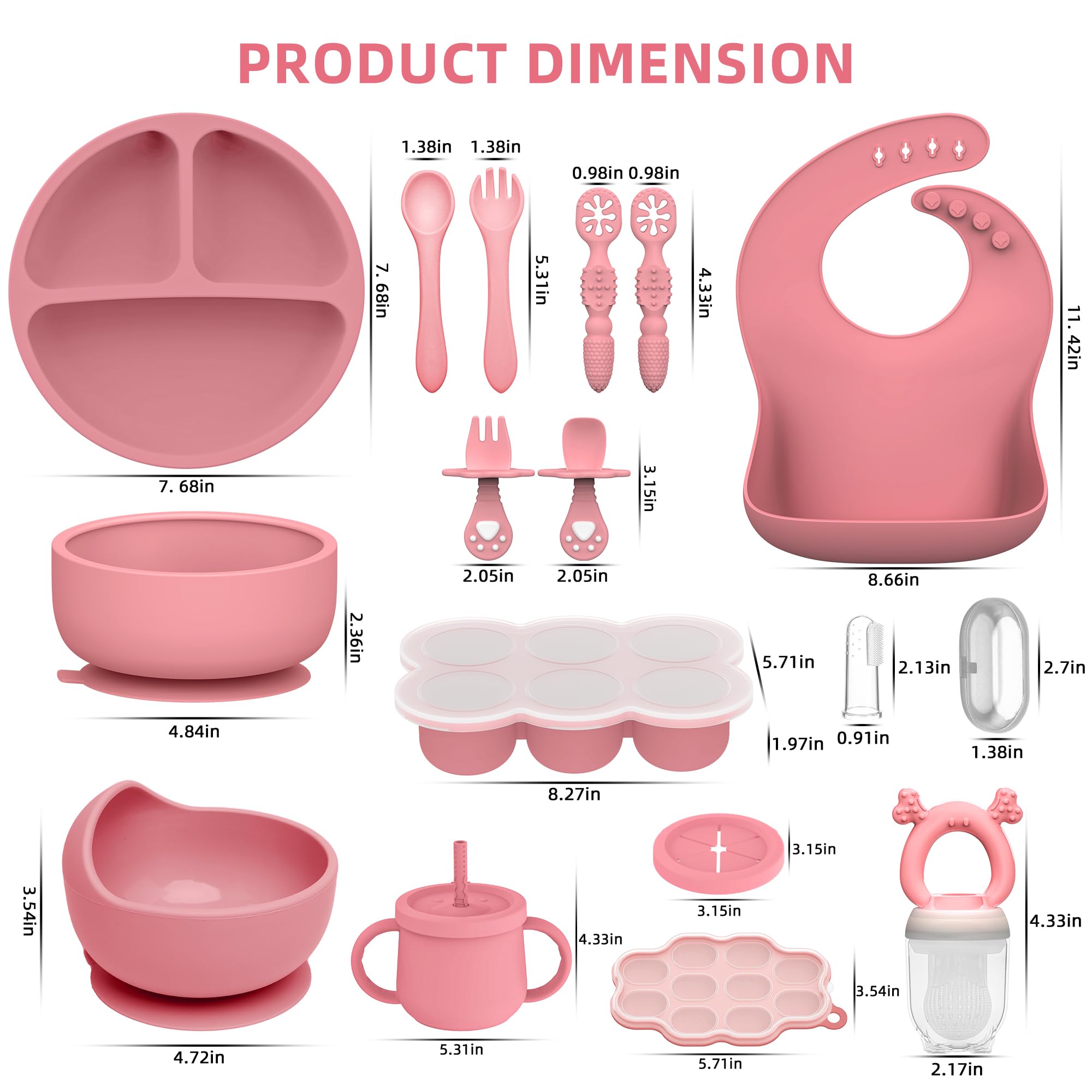 Hepotk silicone baby feeding set silicone bowls for easy toddler-friendly portions.