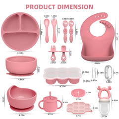Hepotk silicone baby feeding set silicone bowls for easy toddler-friendly portions.