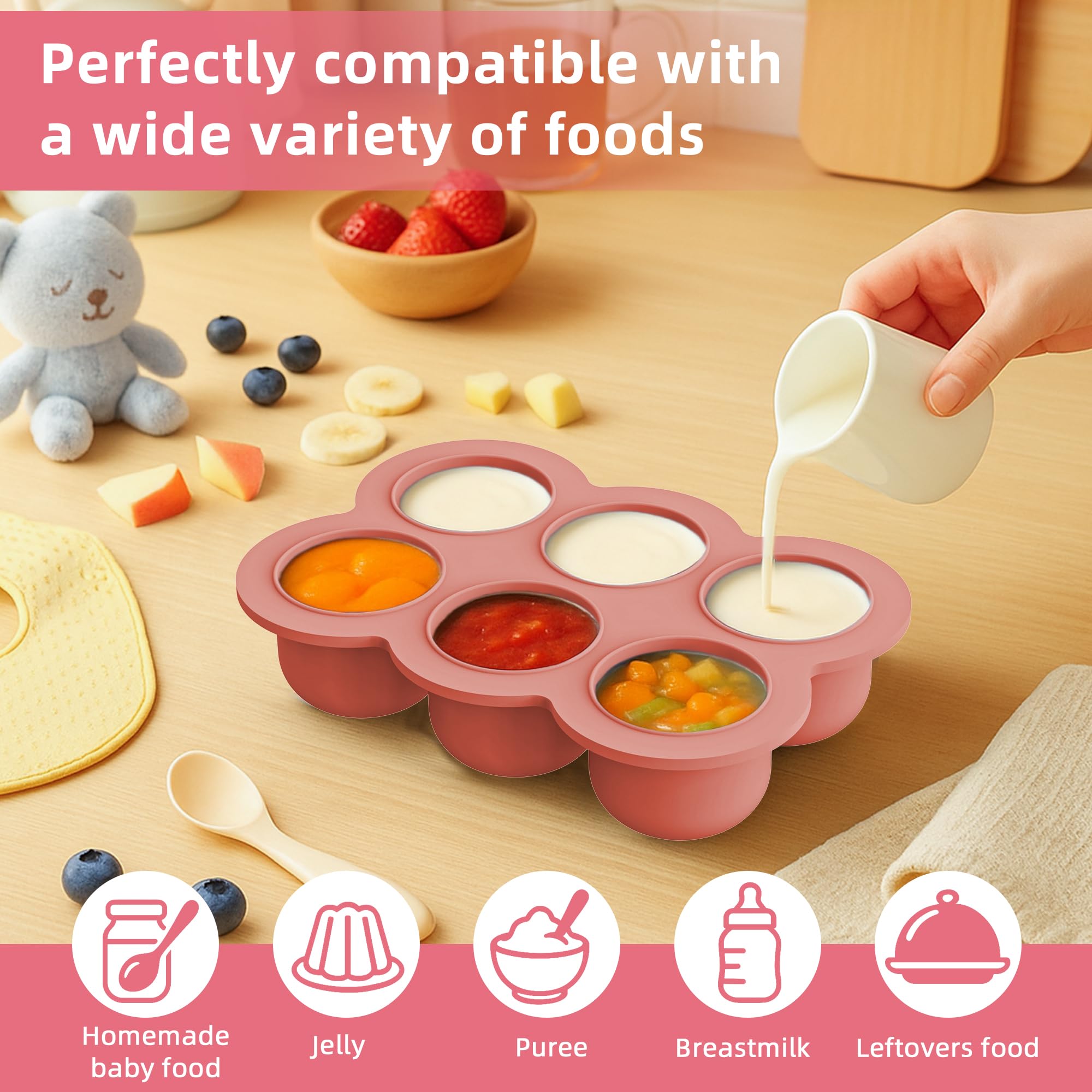 Hepotk silicone baby feeding set teether for soothing gums.
