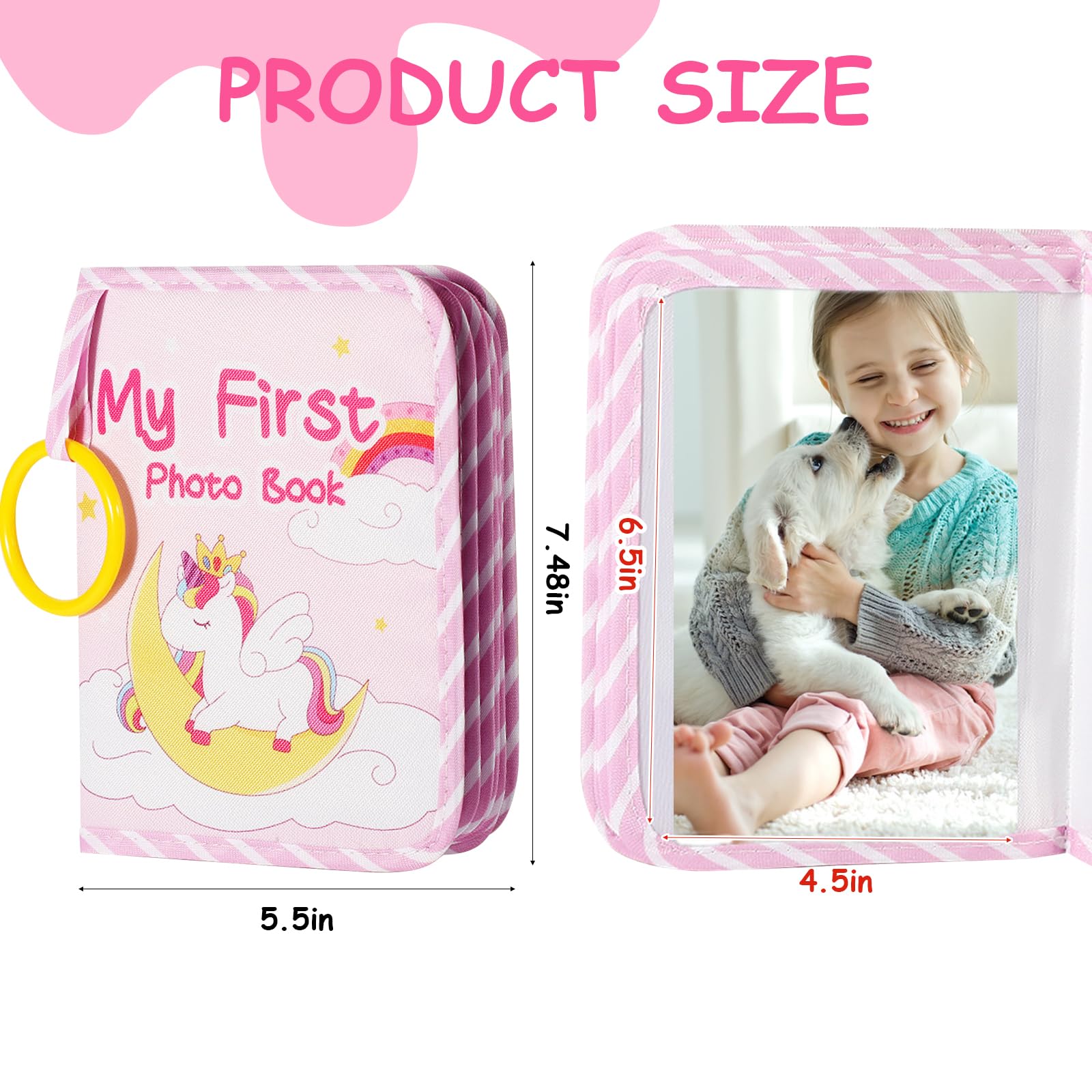 heqxwl unicorn album 7x5-inch interior pages enable easy photo insertion for quick keepsakes.