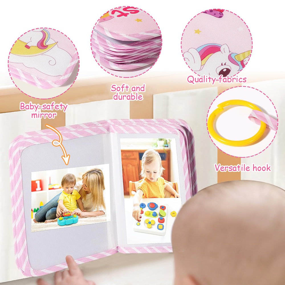 heqxwl unicorn baby album protective film guards photos from drool and smudges.