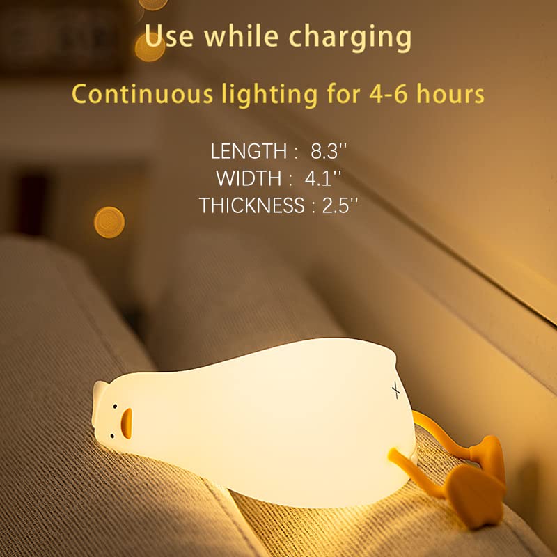 HERBESTBAY duck lamp in bedroom scene, compact portable light