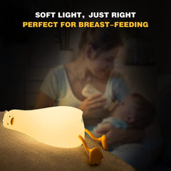 HERBESTBAY duck lamp kneadable silicone, safe tactile night-time toy