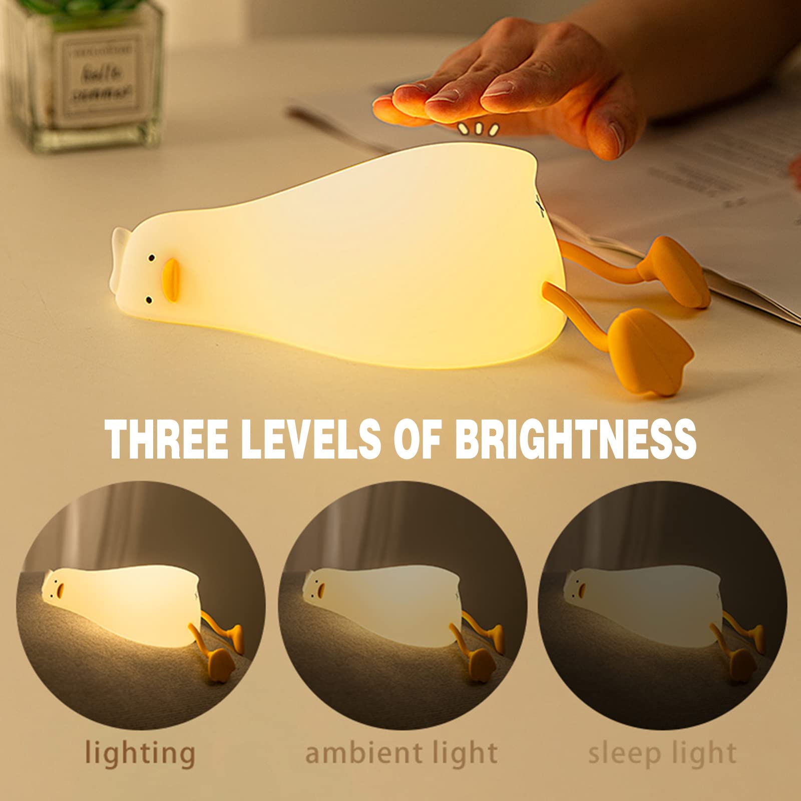 HERBESTBAY duck lamp side view, portable nightlight for night trips