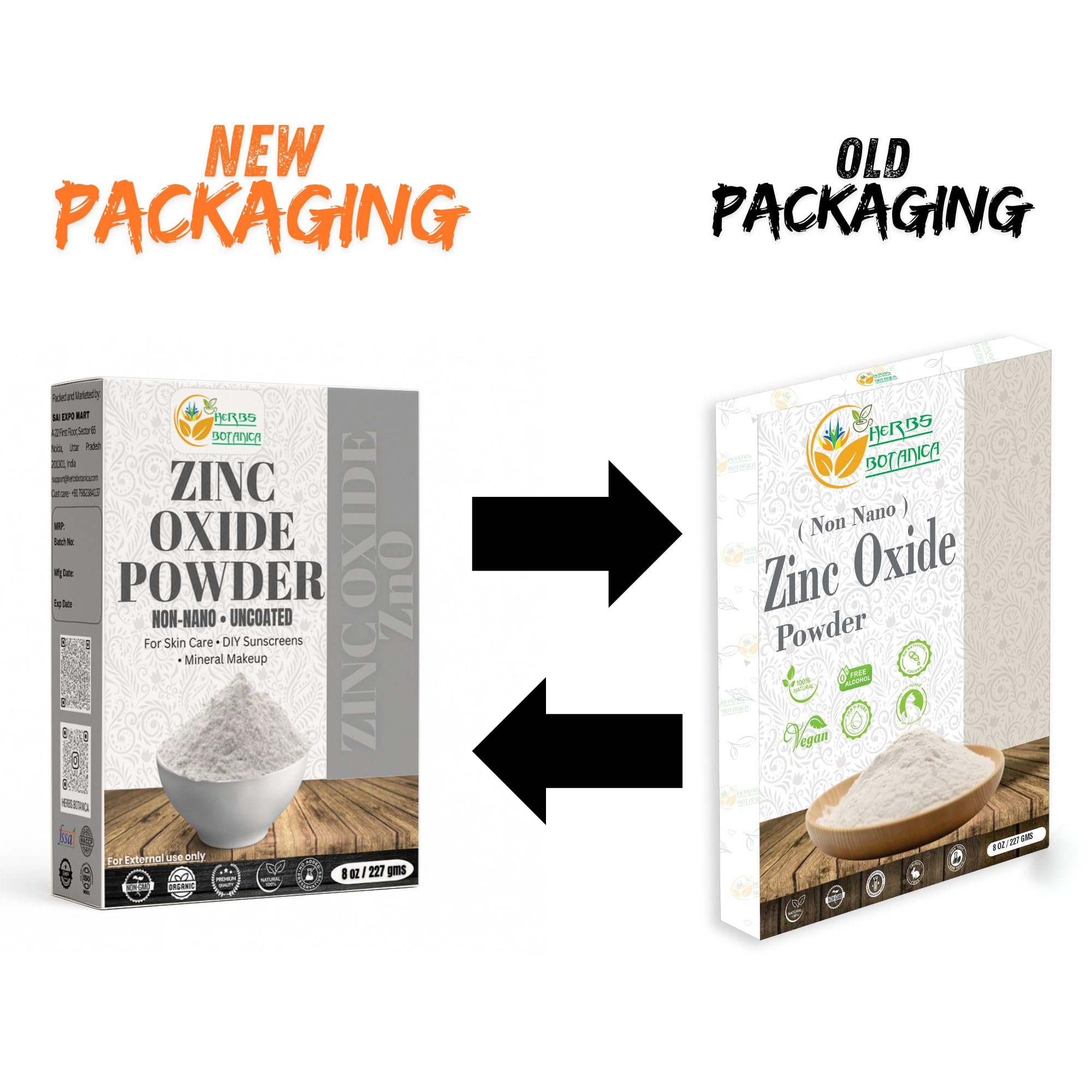 Herbs Botanica zinc oxide powder cosmetics-application for matte makeup.