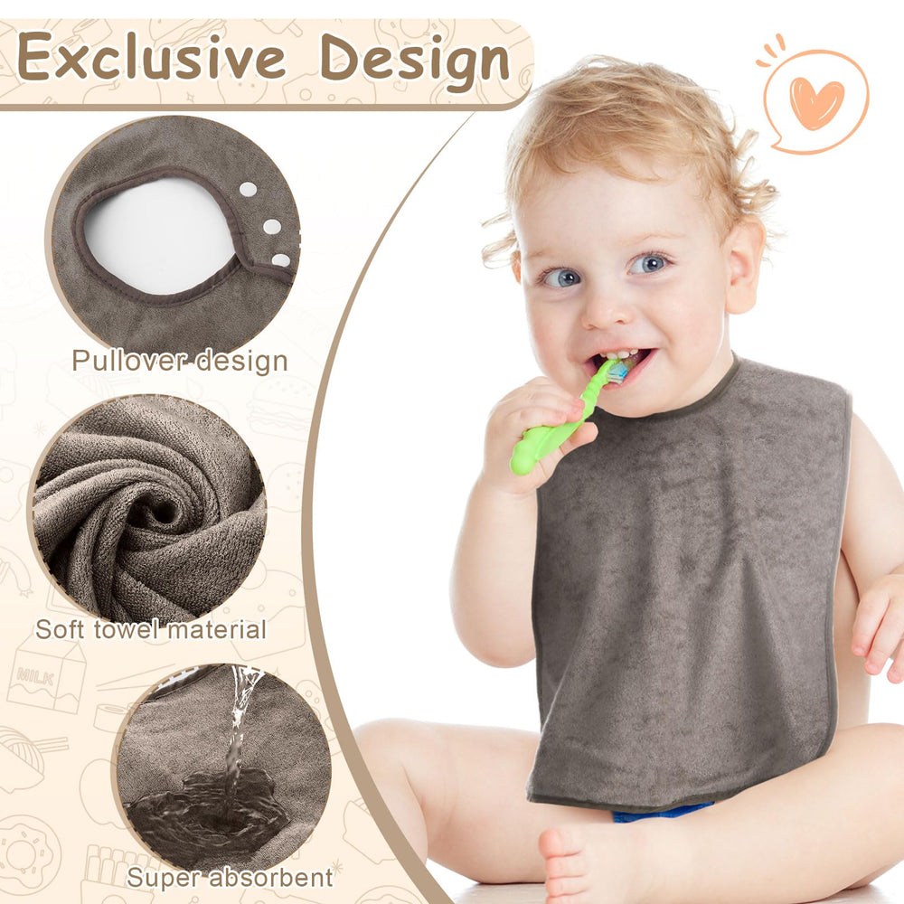 Hercicy adjustable snap-button bib providing secure, growing-with-baby fit.