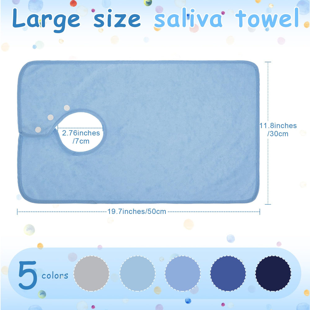 Hercicy full-coverage bib laid out, showing generous coverage and neutral design