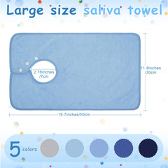Hercicy full-coverage bib laid out, showing generous coverage and neutral design