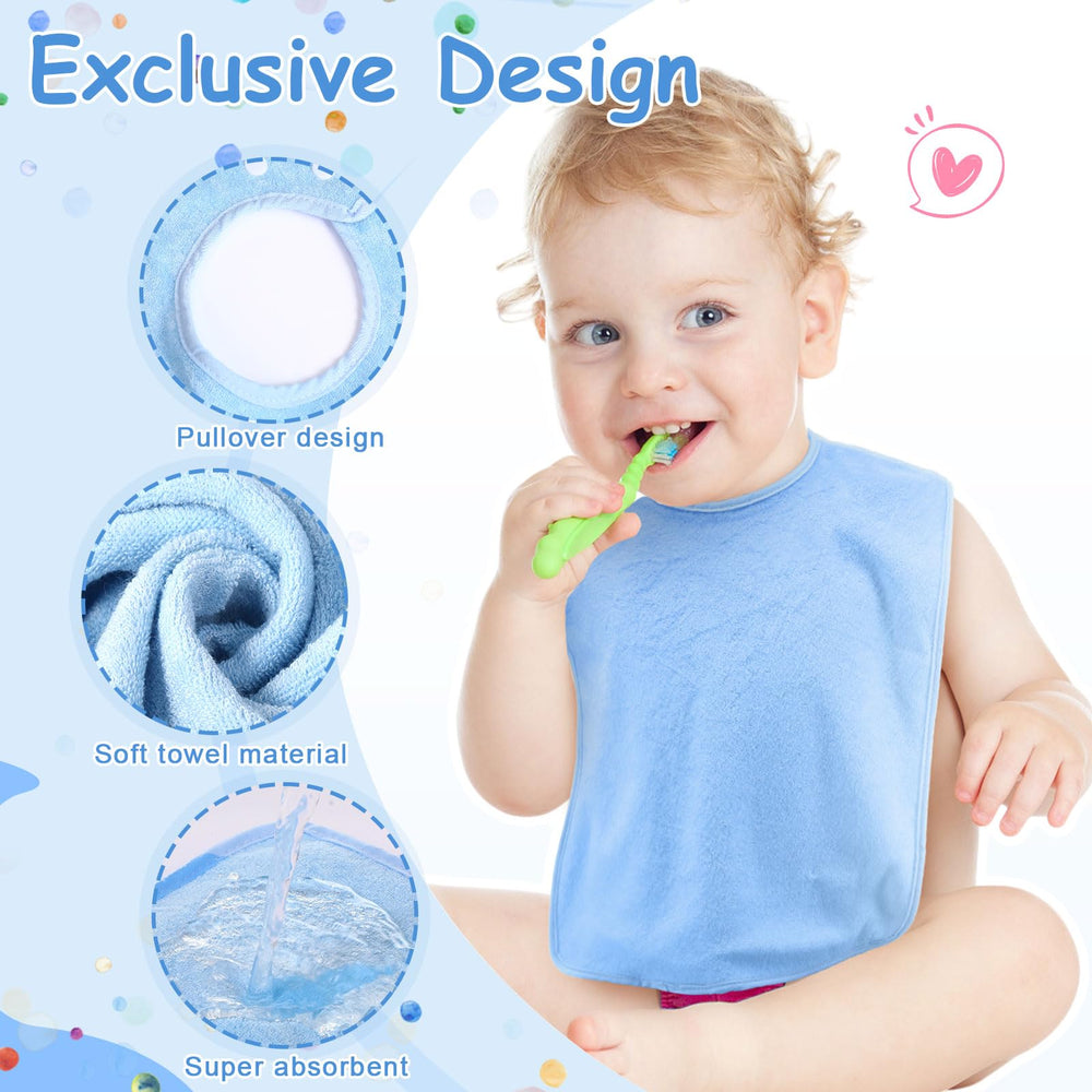 Hercicy large 50x30 cm bib offers full coverage for messy eaters.