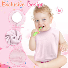 Hercicy baby bib in large square design preventing spills and protecting outfits during meals.
