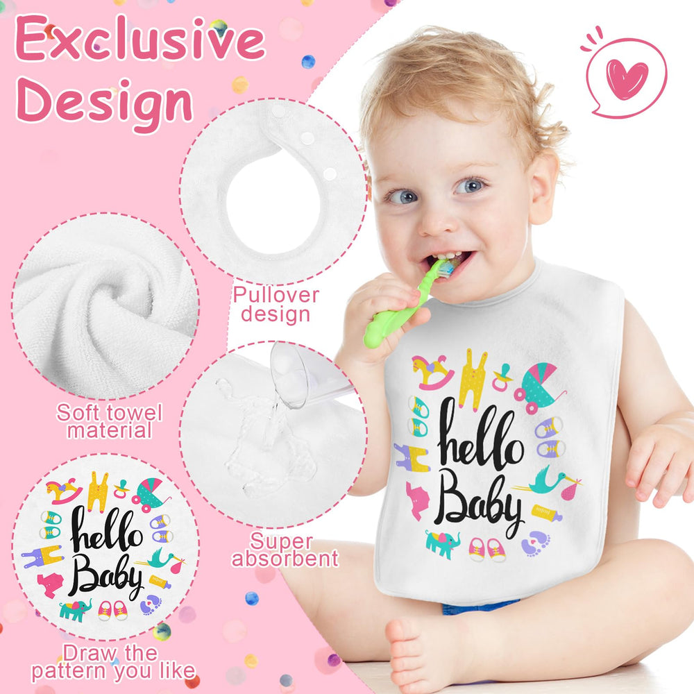 Hercicy large square bib offers full outfit coverage to protect clothes